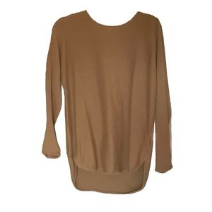 Michael Kors Cocoa Sweater High Low Zipper Slits